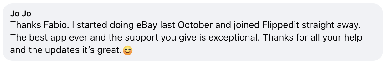 Flippedit customer review from Jo Jo