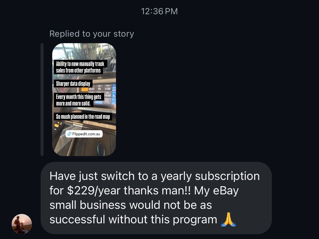Flippedit customer DM review