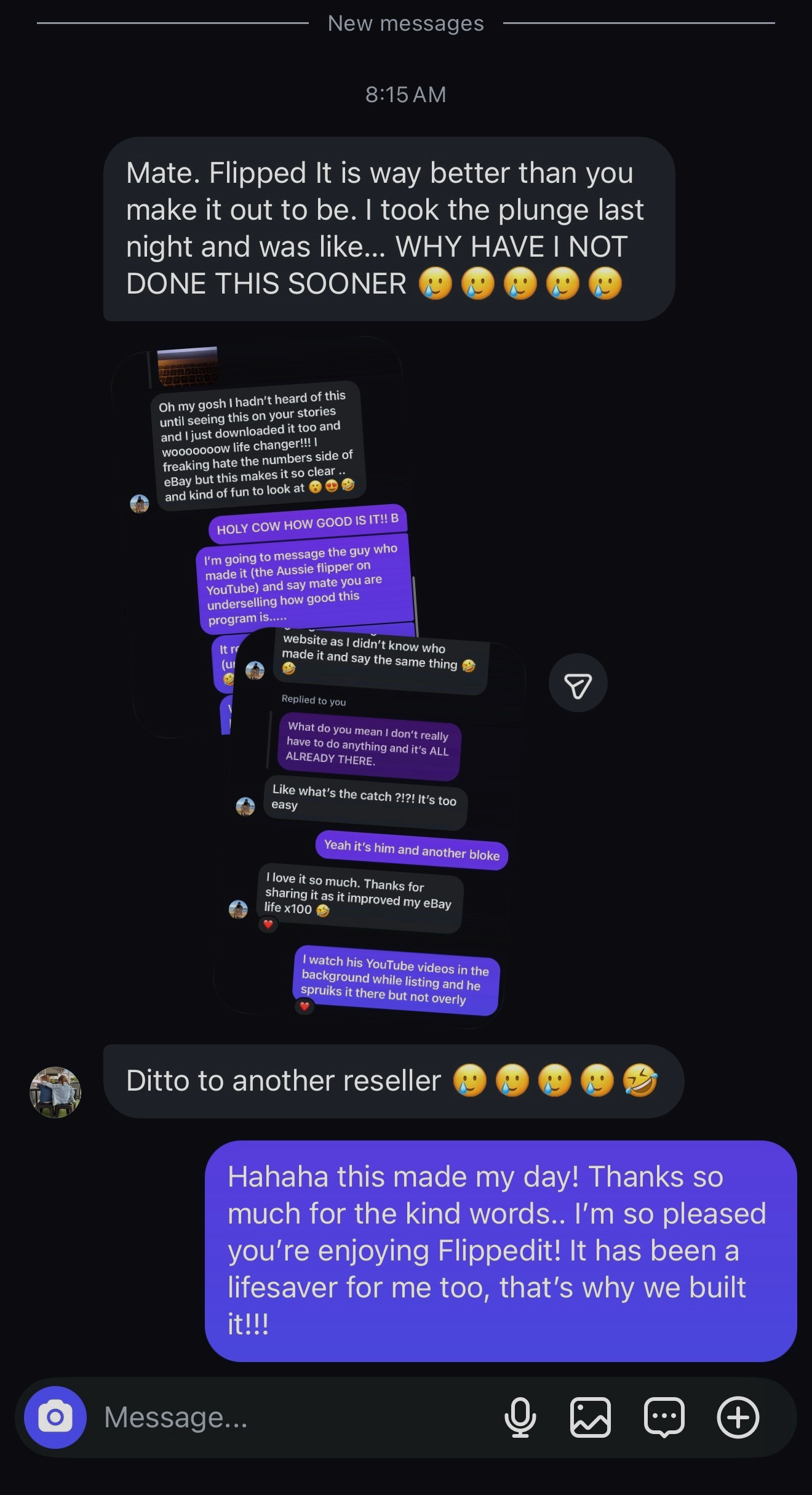 Flippedit customer DM review